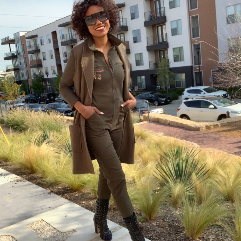 Tahari Long Sweater Vest, Army Green, M